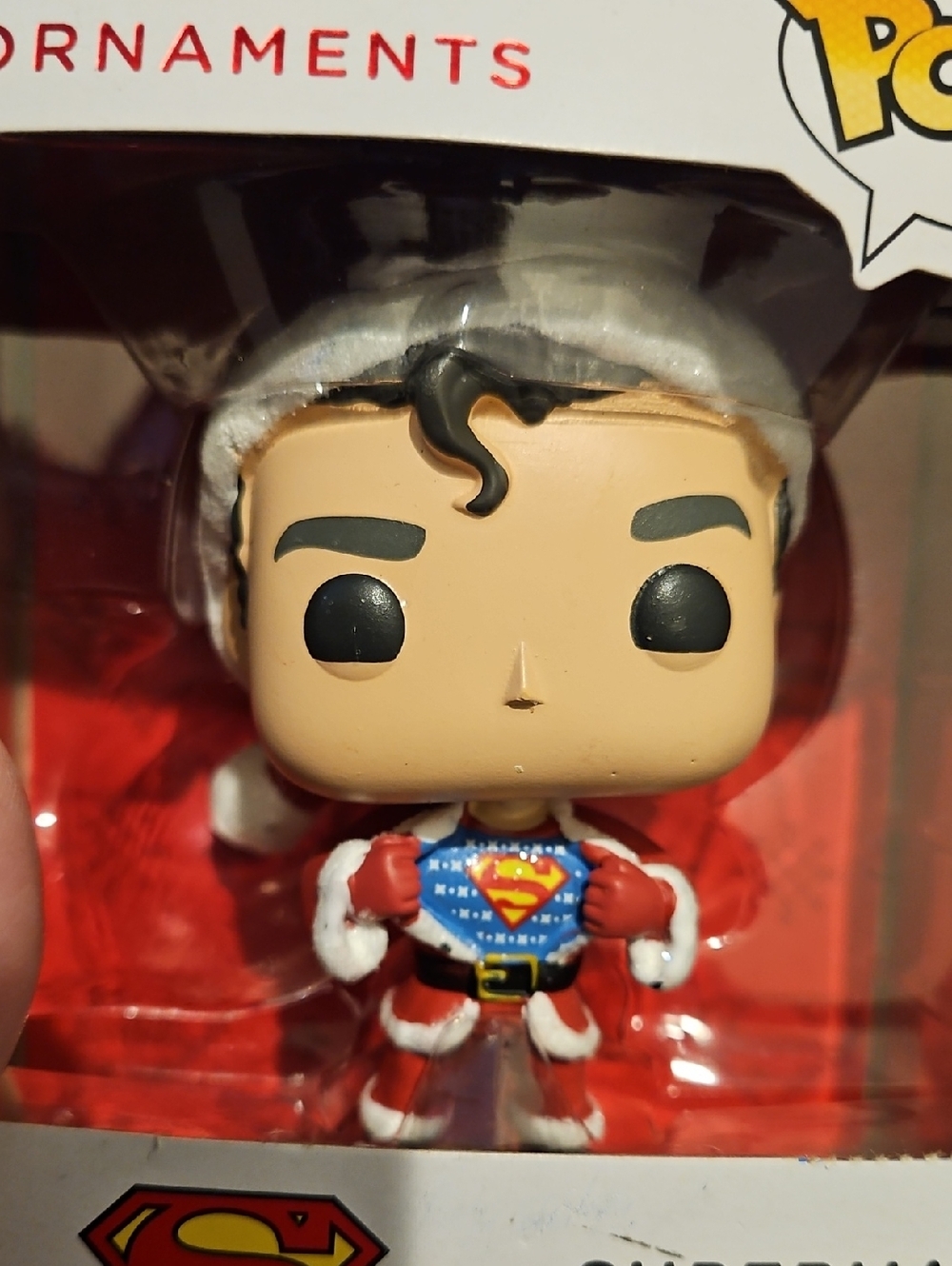 Funko Pop! Hallmark Superman Christmas Tree Ornamment 2021, NIB (Creases) - Picture 10 of 11